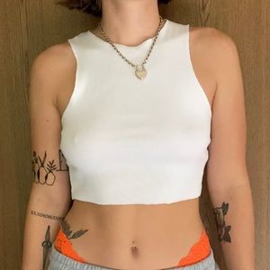 White crop top